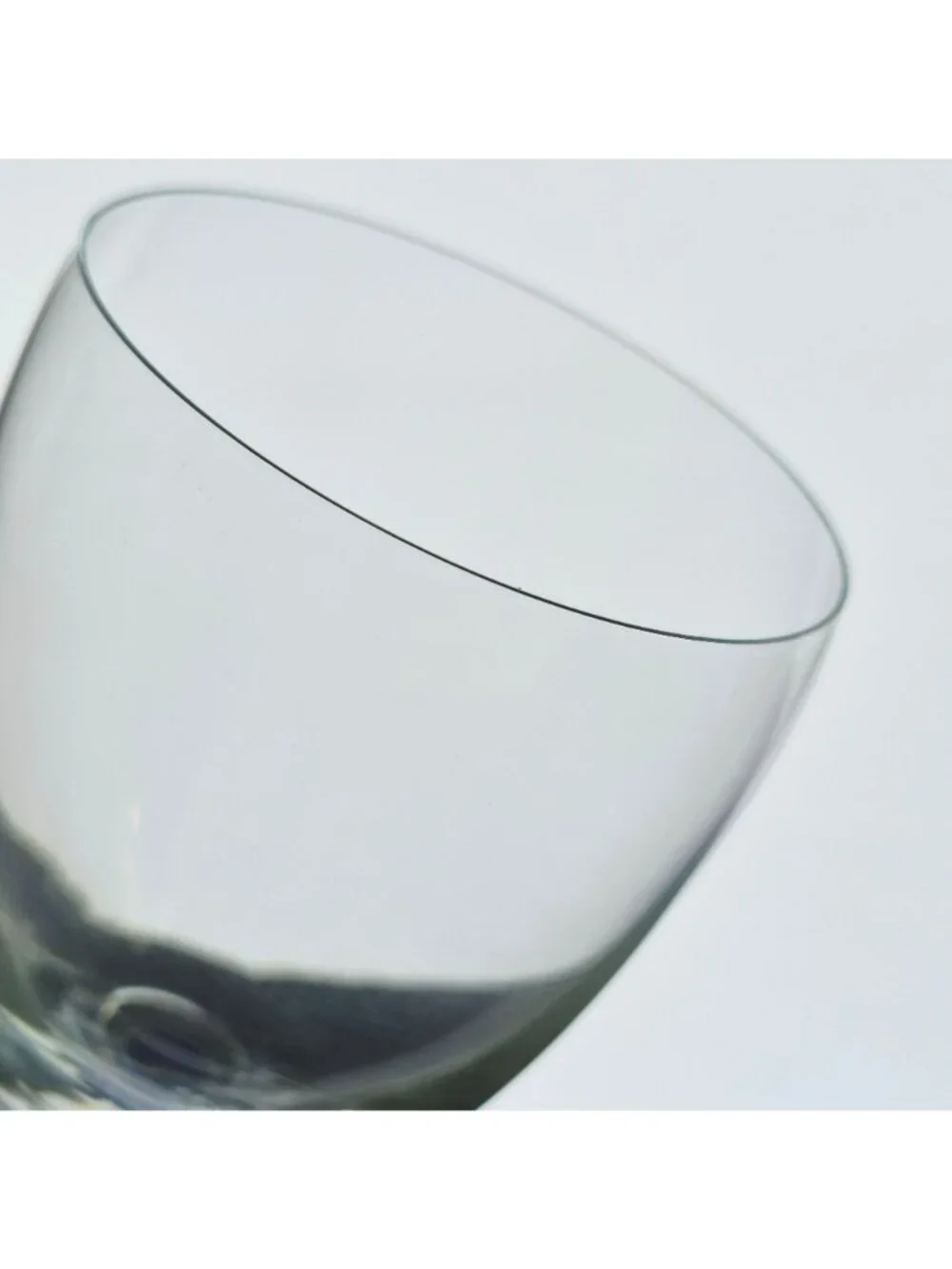 Cobalt Blue & Clear Goblet Set of 2, Textured Blue Stem Clear Bowl, Discontinued